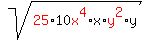 sqrt%28red%2825%29%2A10red%28x%5E4%29%2Ax%2Ared%28y%5E2%29%2Ay%29