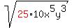 sqrt%28red%2825%29%2A10x%5E5y%5E3%29