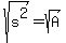 sqrt%28s%5E2%29=sqrt%28A%29
