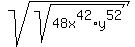 sqrt%28sqrt%2848x%5E42%2Ay%5E52%29%29