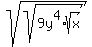 sqrt%28sqrt%289y%5E4%2Asqrt%28x%29%29%29