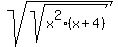 sqrt%28sqrt%28x%5E2%28x%2B4%29%29%29