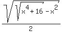 sqrt%28sqrt%28x%5E4%2B16%29-x%5E2%29%2F2%29