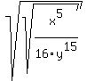 sqrt%28sqrt%28x%5E5%2F16y%5E15%29%29