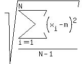 sqrt%28sum%28%28x%5Bi%5D-m%29%5E2%2C++i=1%2C++N%29%2F%28N-1%29%29