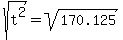 sqrt%28t%5E2%29+=+sqrt%28170.125%29