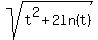 sqrt%28t%5E2+%2B+2ln%28t%29%29