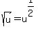 sqrt%28u%29=u%5E%281%2F2%29