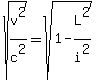 sqrt%28v%5E2%2Fc%5E2%29+=+sqrt%281+-+L%5E2%2Fi%5E2%29