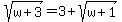 sqrt%28w%2B3%29=3%2Bsqrt%28w%2B1%29
