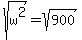 sqrt%28w%5E2%29=sqrt%28900%29