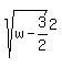 sqrt%28w-3%2F2%29%5E2