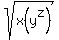 sqrt%28x%28y%5Ez%29%29