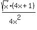 sqrt%28x%29%2A%284x%2B1%29%2F%284x%5E2%29
