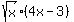 sqrt%28x%29%2A%284x-3%29