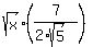 sqrt%28x%29%2A%287+%2F+%282%2Asqrt%285%29%29%29