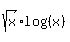 sqrt%28x%29%2Alog%28%28x%29%29
