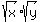 sqrt%28x%29%2Asqrt%28y%29
