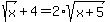 sqrt%28x%29%2B+4+=+2%2Asqrt%28x%2B5%29