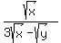 sqrt%28x%29%2F%283sqrt%28x%29-sqrt%28y%29%29