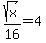 sqrt%28x%29%2F16+=+4