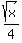 sqrt%28x%29%2F4