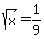 sqrt%28x%29=1%2F9