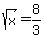 sqrt%28x%29=8%2F3
