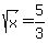 sqrt%28x%29+=+5%2F3