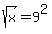 sqrt%28x%29+=+9%5E2