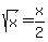 sqrt%28x%29+=+x%2F2