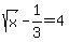 sqrt%28x%29+-1%2F3=4