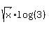 sqrt%28x%29log%28%283%29%29