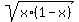 sqrt%28x%2A%281-x%29%29
