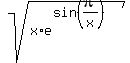 sqrt%28x%2Ae%5E%28sin%28pi%2Fx%29%29%29