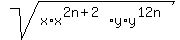 sqrt%28x%2Ax%5E%282n%2B2%29%2Ay%2Ay%5E%2812n%29%29