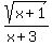 sqrt%28x%2B1%29%2F%28x%2B3%29