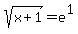 sqrt%28x%2B1%29=e%5E1
