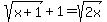 sqrt%28x%2B1%29+%2B1=sqrt%282x%29