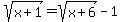sqrt%28x%2B1%29+=+sqrt%28x%2B6%29-1