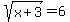 sqrt%28x%2B3%29+=+6