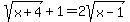 sqrt%28x%2B4%29%2B1+=+2sqrt%28x-1%29