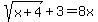 sqrt%28x%2B4%29%2B3=8x