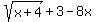 sqrt%28x%2B4%29%2B3-8x