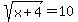 sqrt%28x%2B4%29=10
