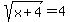 sqrt%28x%2B4%29=4