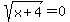 sqrt%28x%2B4%29+=+0
