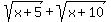 sqrt%28x%2B5%29%2Bsqrt%28x%2B10%29