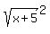 sqrt%28x%2B5%29%5E2