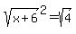 sqrt%28x%2B6%29%5E2=sqrt%284%29